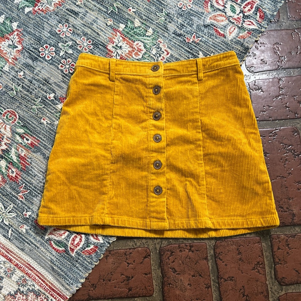 Forever 21 suede button closure mini skirt